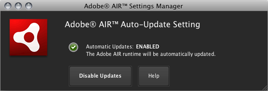 AIR Settings Manager